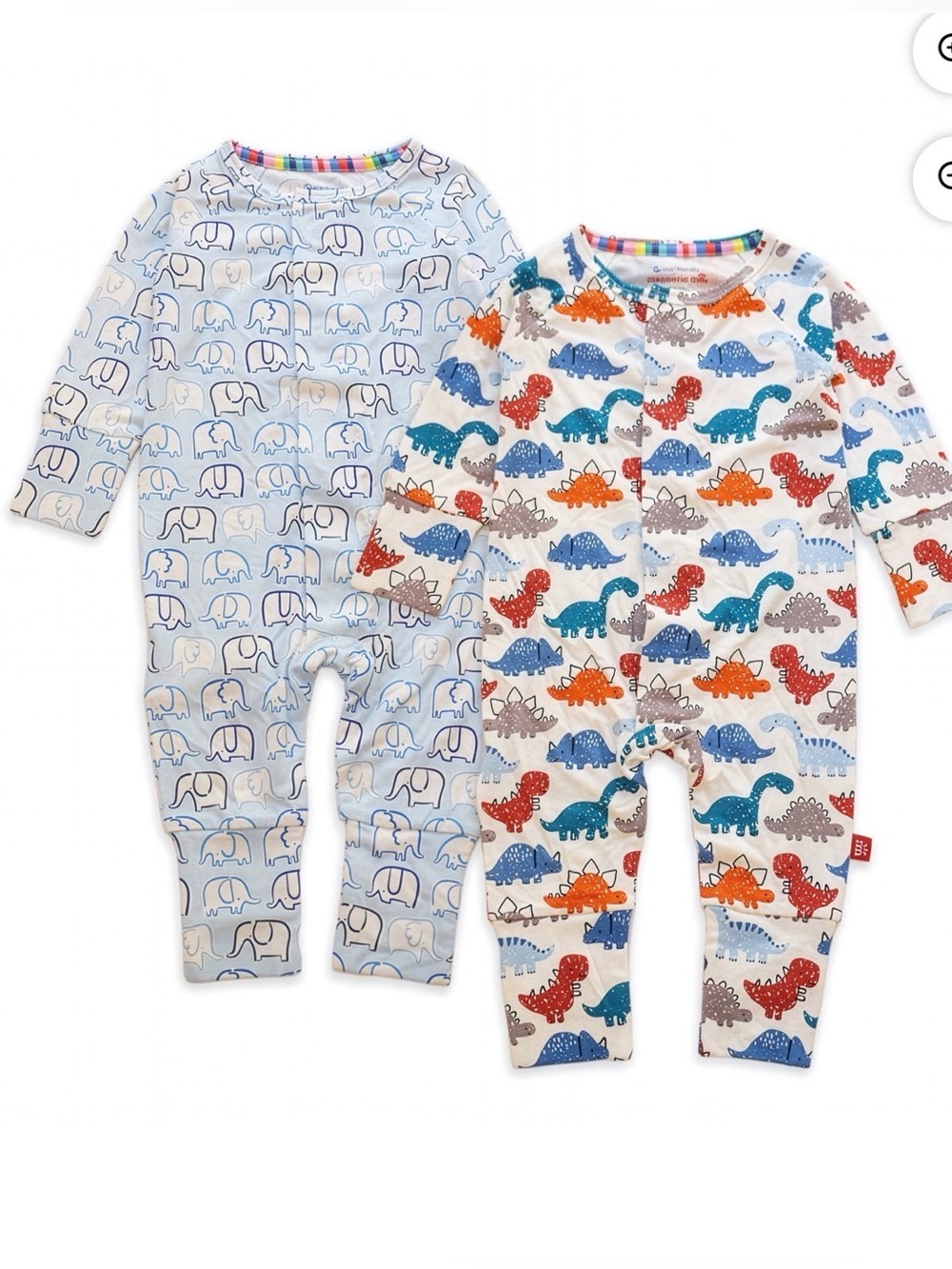 Magnetic Me Baby 2 Pack Convertible Coverall Set. Size 3-6M Multi- Dino. NEW!